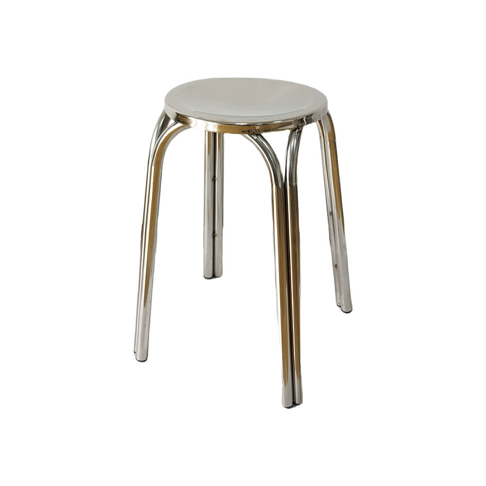 Chinese manufacturer——Stainless Steel Round Stool-Stainless Steel Stool-Industrial-style stainless steel dining chairs and stools – Stackable stools – Round metal bar stools – Backless dining chairs – Suitable for restaurants