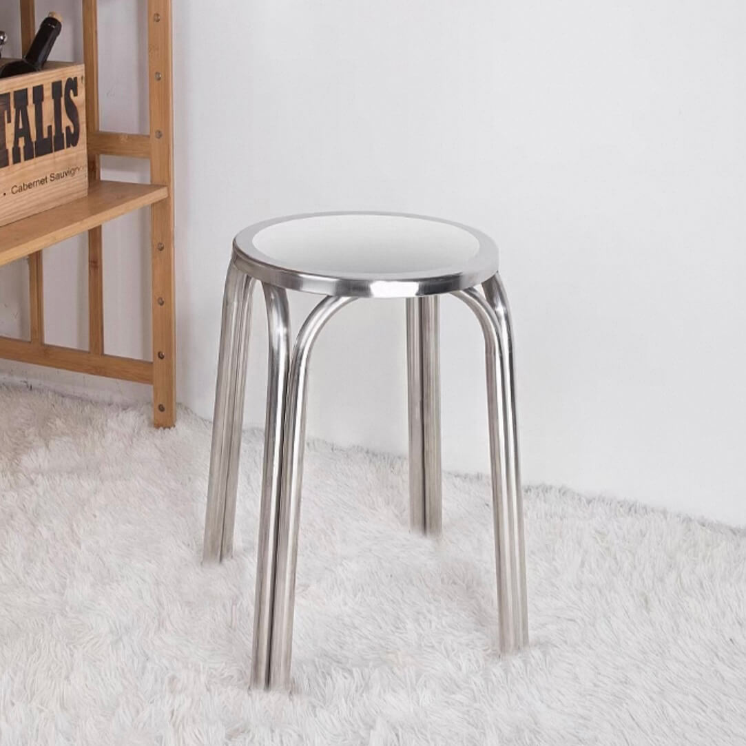 Chinese stainless steel bar stool, indoor multifunctional stool, camping stool, round stool, counter shop stool