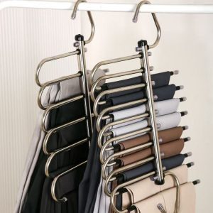 Foldable Stainless Steel Trouser Hanger with Anti-slip Features